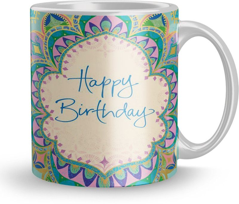 MAHKRI Birthday Gift for Girls wife husband girlfriend boyfriend on Birthday love Valentines Day and Anniversary FM-HB-135 Ceramic Coffee Mug  (320 ml)
