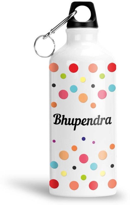 Furnish Fantasy ColorfulDot Aluminium Bottle - Best Happy Birthday Gift for Kids, Bhupendra 600 ml Flask  (Pack of 1, Multicolor, Aluminium)