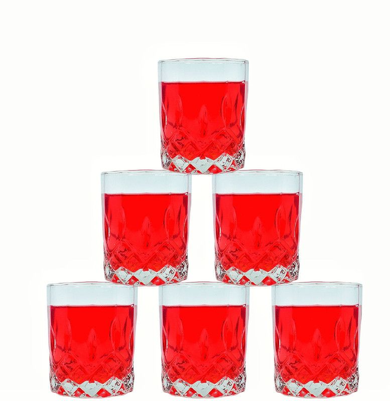 DealFly (Pack of 6) New Transparent Water/Juice Glass Set (Pack Of 6)-MR75 Glass Set Water/Juice Glass  (330 ml, Glass, Clear)