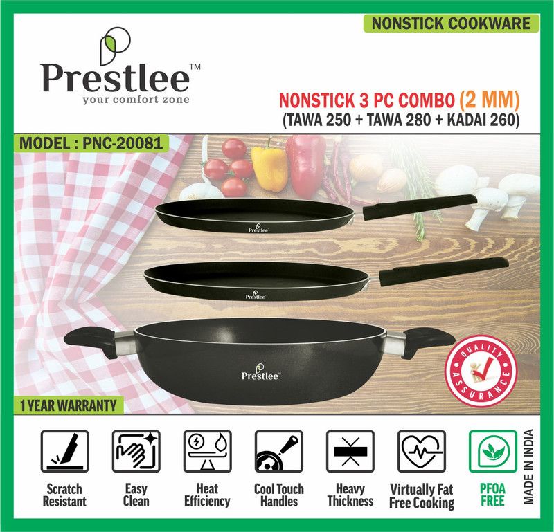 Sabari Prestlee PNC-20081 Non-Stick Cookware/Nonstick Kitchen Items/kadhai Non-Stick Coated Cookware Set  (Aluminium, 1 - Piece)