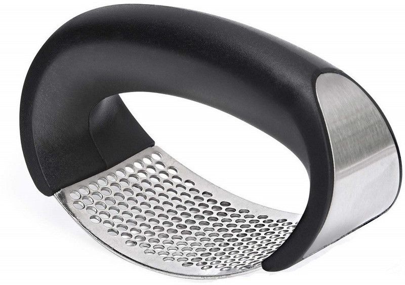 Mikapenterprise Garlic Press  (Silver, Black)