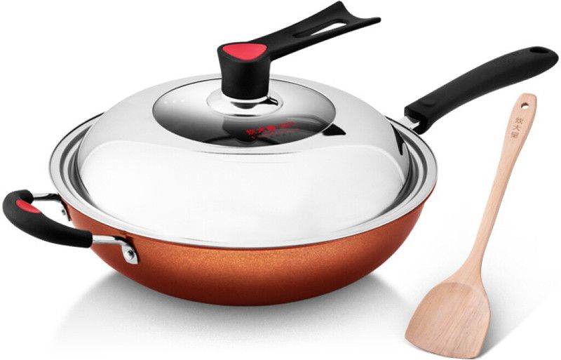 COOKER KING with Lid 5.5 L capacity 34 cm diameter  (Aluminium, Induction Bottom)
