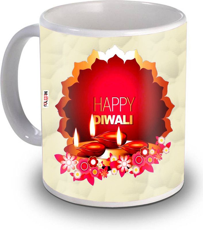 ME&YOU IZ19STDiwaliMU-04 Ceramic Coffee Mug  (325 ml)