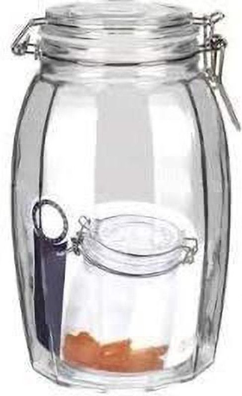 UV MAX Glass Grocery Container - 1800 ml  (Pack of 2, Clear)