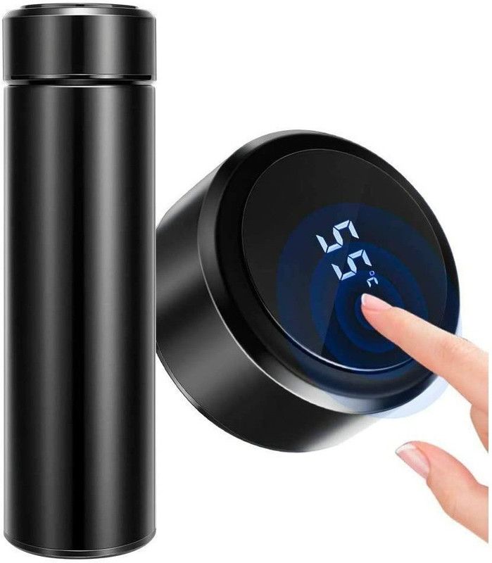 kiddoworld temperature flask 500 ml Flask  (Pack of 1, Black, Tritan)