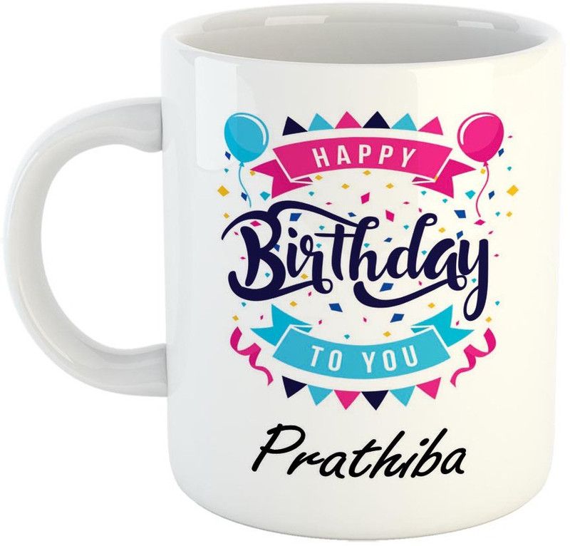 FABTODAY Best Gift for Birthday, Name - Prathiba Ceramic Coffee Mug  (350 ml)