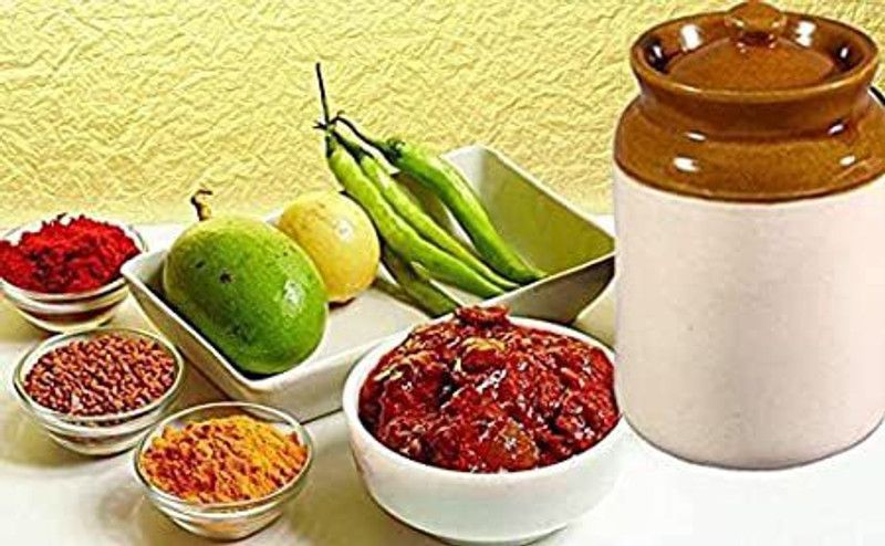Krishna Creation Ceramic Grocery Container - 1000 ml  (White)