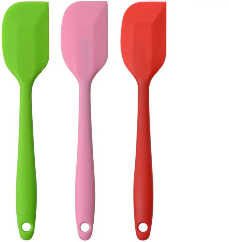 Baskety Silicone Spatula Set with Stainless Steel Core, Pack of 3 Multi Mixing Spatula  (Pack of 3)