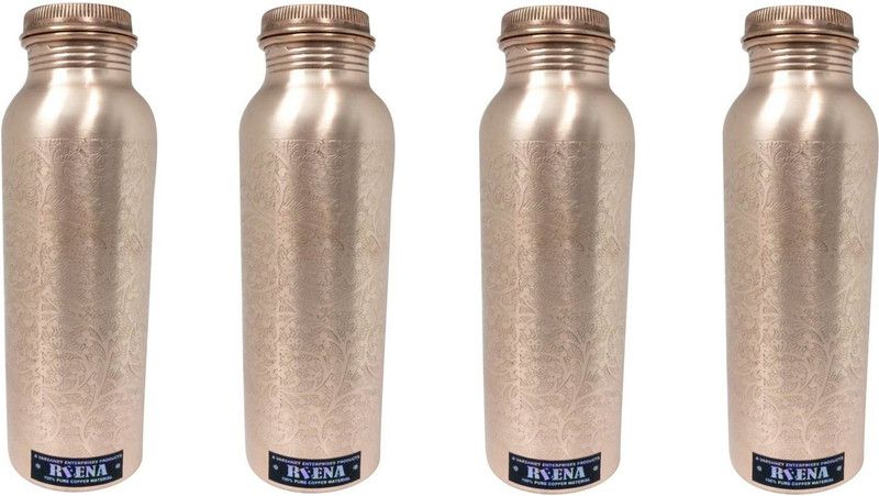 REENA Copper Bottle_5 new 3600 ml Bottle  (Pack of 4, Copper, Copper)