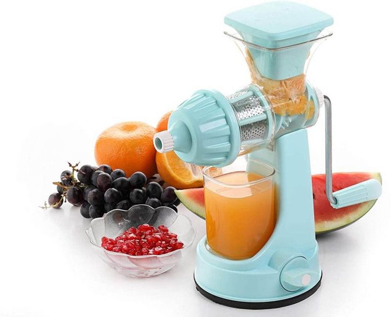 Miranshi Enterprise Plastic Hand Juicer Extreme Plastic Hand Juicer ™ Hand Juicer for Fruits and Vegetables (Blue)  (Blue, Clear Pack of 1)