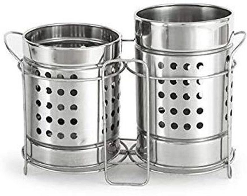sandook Empty Cutlery Box Case  (Silver Holds 10 Pieces)