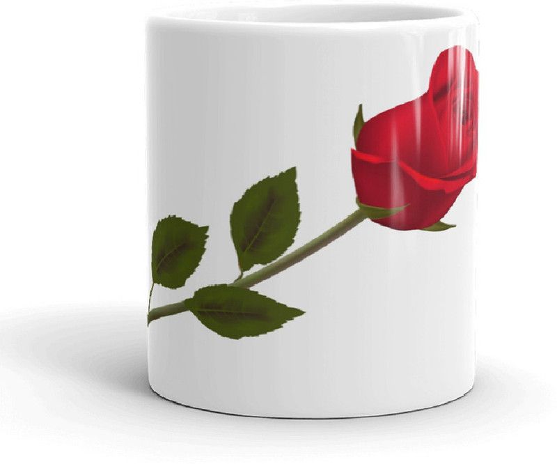 Rose For U Girlfriend Gift Special Love Valentine Gift 320Ml Multicolor (Mug Ceramic Coffee Mug  (320 ml)