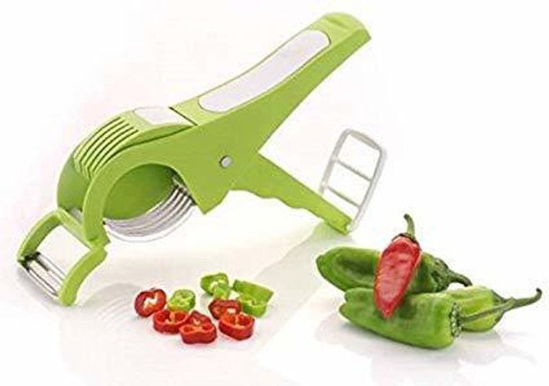 Ease Way Vegetables/Friuts Cutter & Peeler with Extra Sharp Stainless Steel Blades - Multi 2 in 1 Cutter & Peeler Vegetable & Fruit Grater & Slicer  (1)