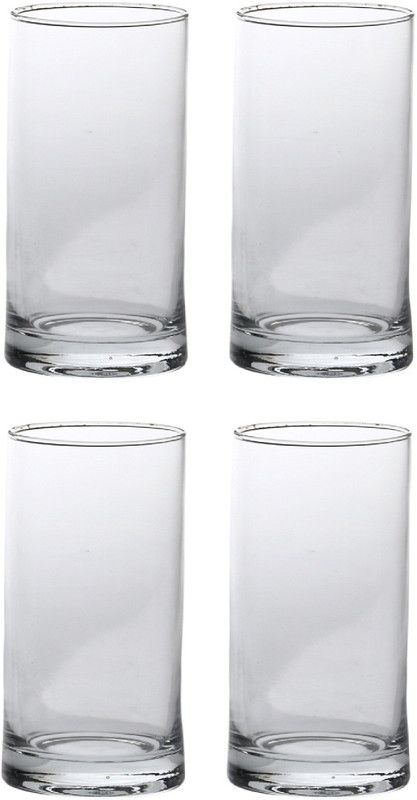 Somil (Pack of 4) New Stylish & Designer Baverage Tumbler Multipurpose Clear Glass -GL63 (Set Of 4) Glass Set Water/Juice Glass  (300 ml, Glass, Clear)