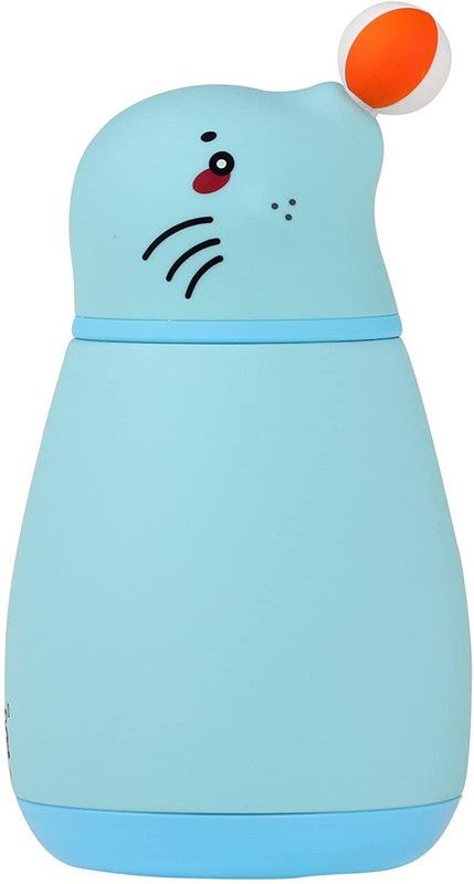 komto Sea Lion Style Stainless Steel Vacuum Flask (Blue) 260 ml Flask  (Pack of 1, Blue, Steel)