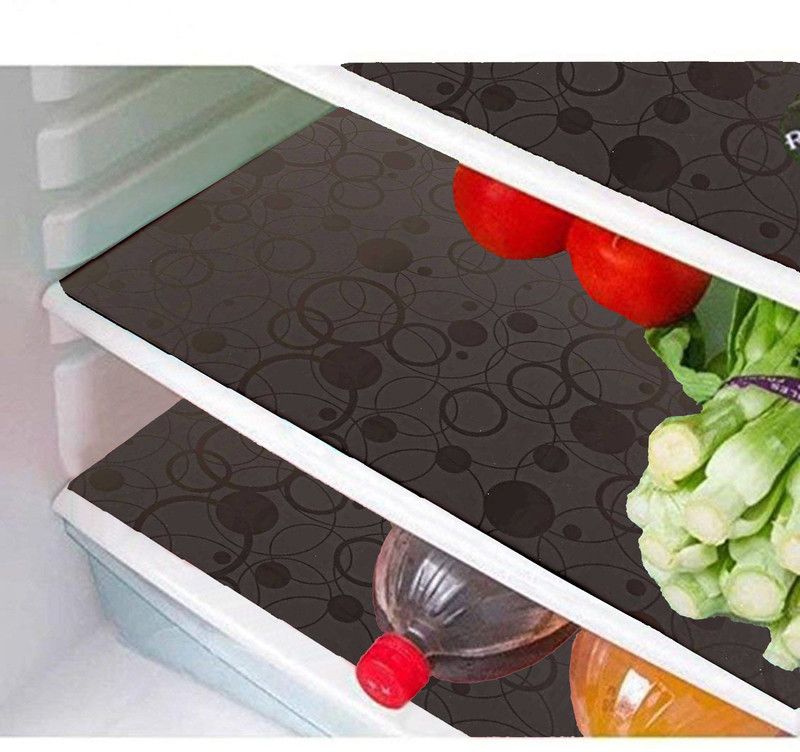 KUBER INDUSTRIES PVC (Polyvinyl Chloride) Drawer Mat  (Brown, Free, Pack of 6)