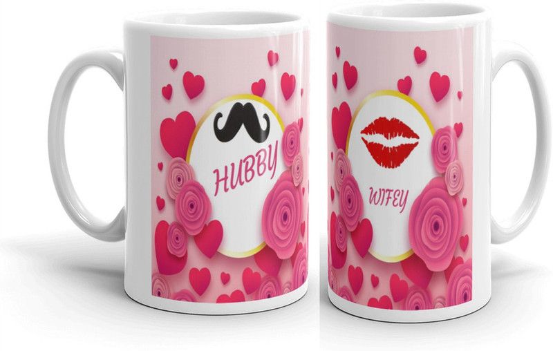coffee mug set #20 Ceramic Coffee Mug  (320 ml, Pack of 2)