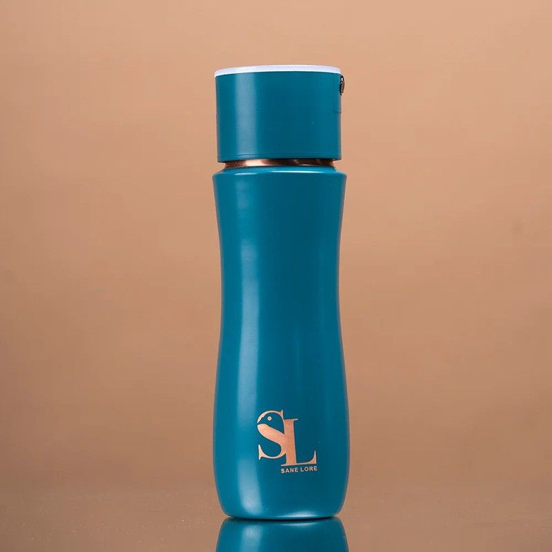 Sane Lore Cue Smart Alarm Timer LED Light Water Bottle – Copper Edition 700 ml Bottle  (Pack of 1, Blue, Copper)
