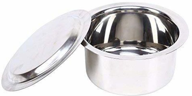 ALATKA by ALATKA Tope with Lid 2.5 L capacity 12 cm diameter  (Stainless Steel, Non-stick, Induction Bottom)