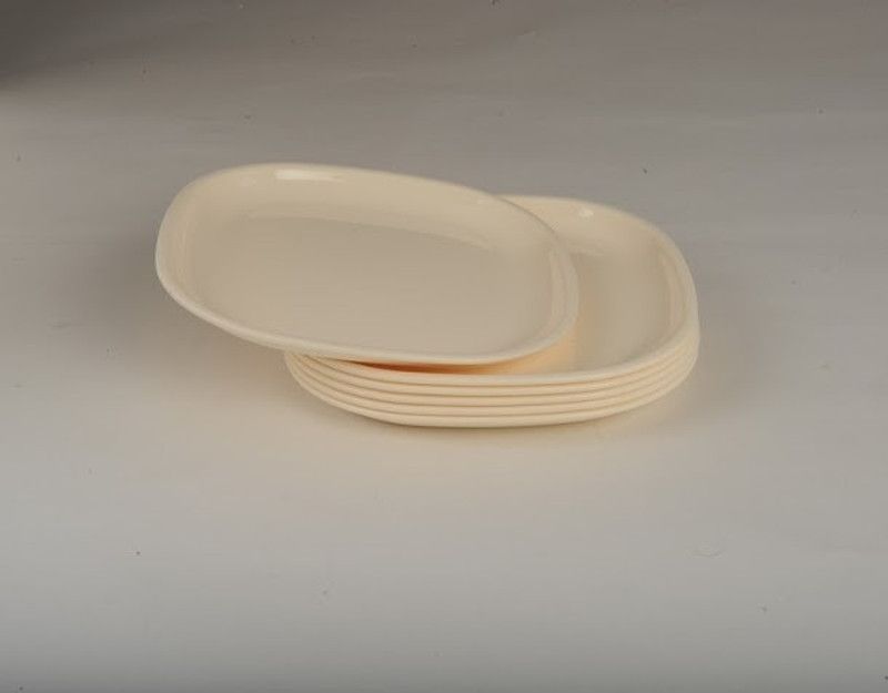 Signoraware Full Square Matt Finish Plate Set  (Pack of 6, Microwave Safe)