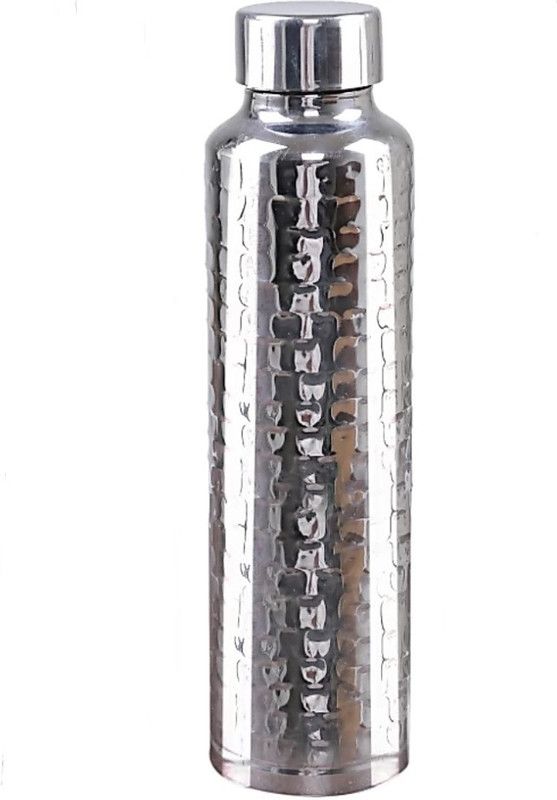 Santosh Enterprise Store Stainless Steel Hammered Water Bottle 1000 ml Bottle  (Pack of 1, Silver, Steel)