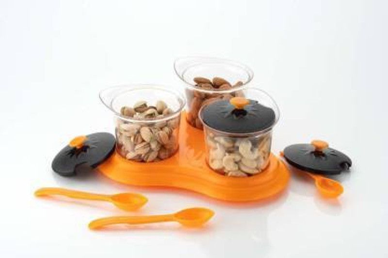 Easy Way Plastic Bread Container - 200 ml  (Pack of 3, Multicolor)