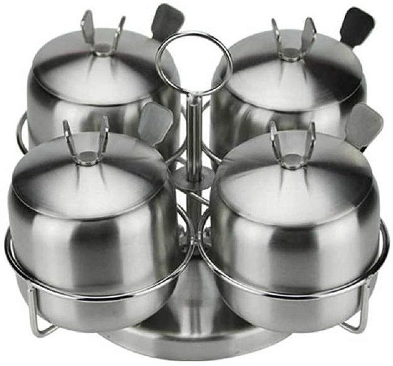 Rhydon Steel Tea Coffee & Sugar Container - 250 ml  (Silver)