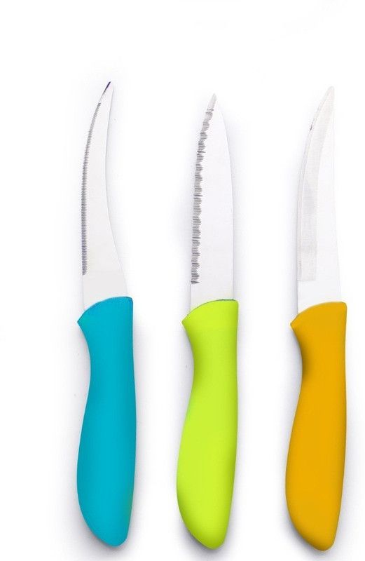 Plastic, Stainless Steel Knife Set  (Pack of 3)