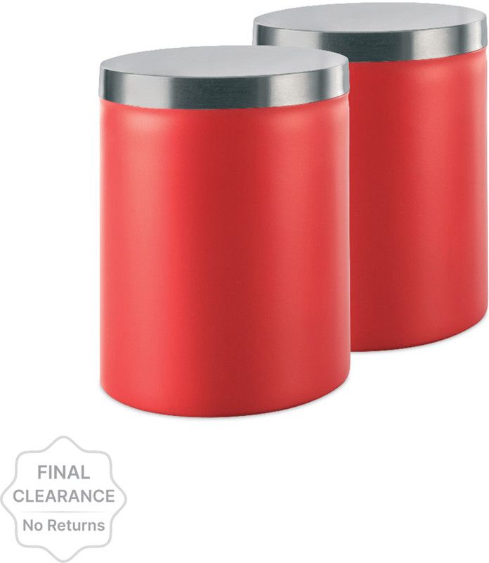 All Time Plastic Grocery Container - 1350 ml  (Pack of 2, Red)