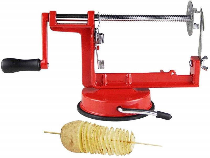 black stones 3 in 1 Kitchen Sink Stainless Steel Potato Carrot Slicer Spiral French Fry Cutter Shredder Tornado Cutter Vegetable & Fruit Slicer  (1 Slicer)