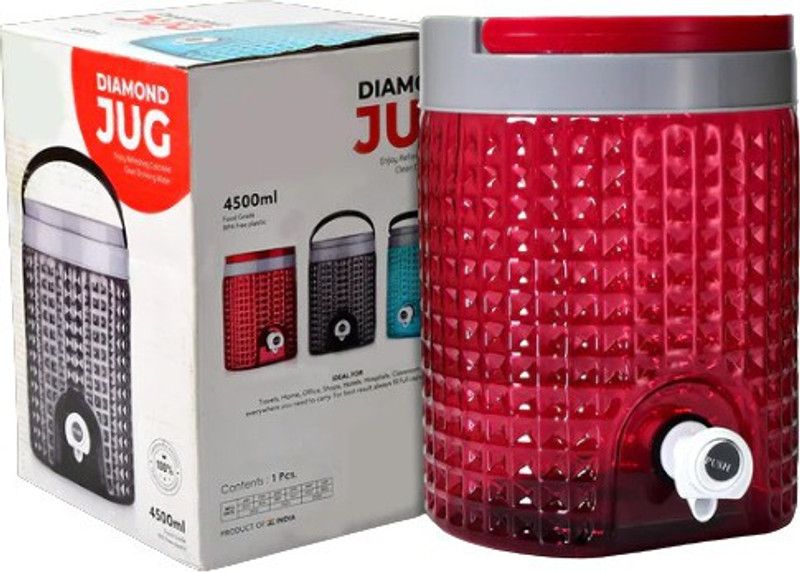 TRUE 2 F JUG 4500 ml Bottle  (Pack of 1, Red, PET)