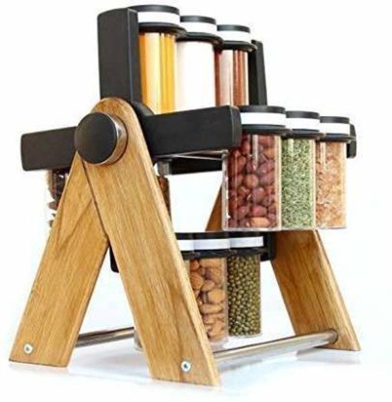 Cloudmall Spice Set Wooden, Plastic