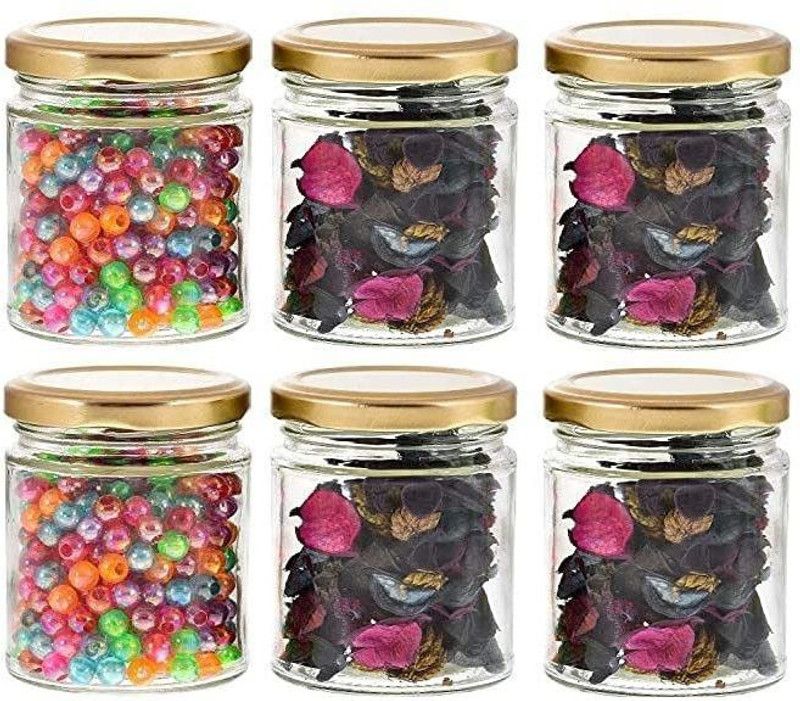 SIDDIVINAYAK CREATION Glass Utility Container - 200 ml  (Pack of 4, Clear)