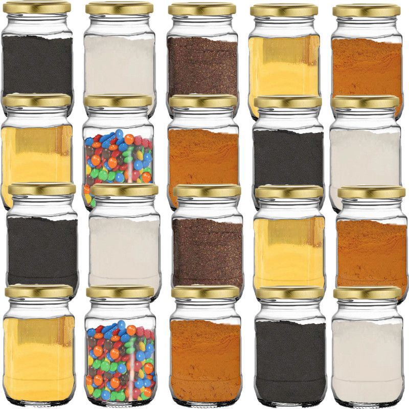 Miniature Mart Glass Utility Container - 75 ml  (Pack of 20, Clear)