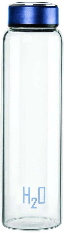 SkyKey H2O Borosilicate Glass Water Bottle, 1 Litre, Multicolor 1000 ml Bottle  (Pack of 1, Clear, Glass)