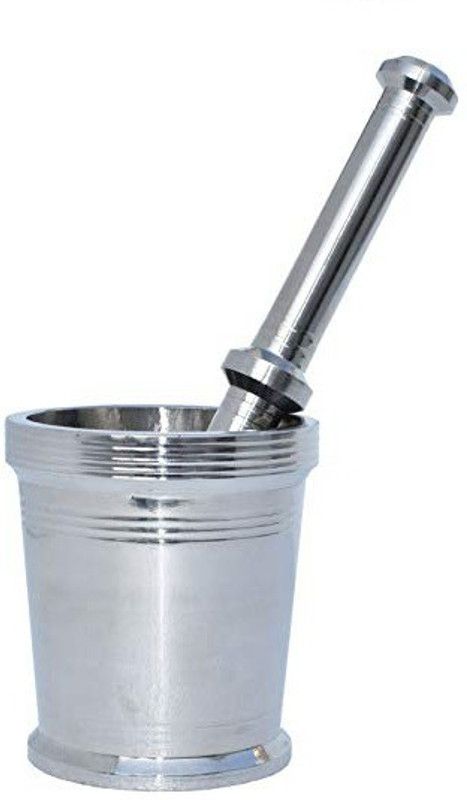 Plantex Heavy Mortar and Pestle Set/Khalbatta for Kitchen/Spice Mixer for Kitchen Stainless Steel Masher