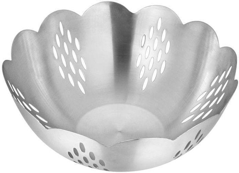 Shri & Sam High Grade Stainless Steel Fruit Basket Best for Dining Table 24 cm Stainless Steel Fruit & Vegetable Basket  (Silver)
