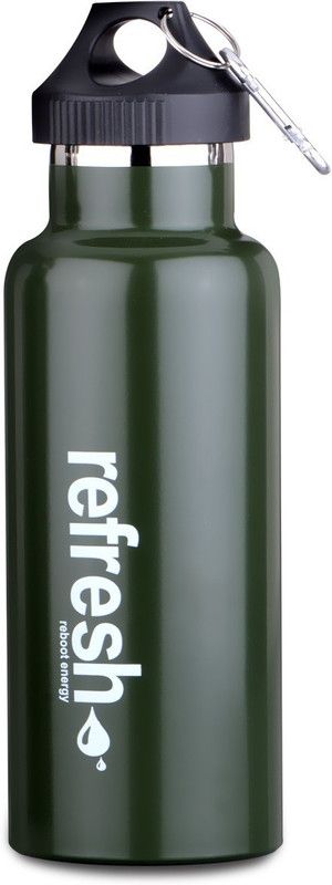 Insulated Double-Wall Thermo Vacuum Flask Stainless Steel Hot&Cold Water Bottle 500 ml Bottle  (Pack of 1, Blue, Steel)