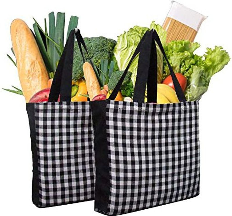 Pixel Home Pack of 2 Grocery Bags  (Black)