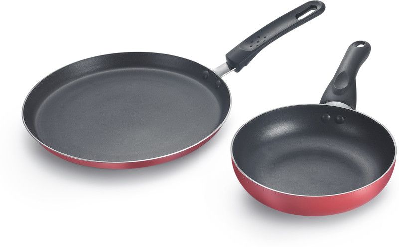 Prestige Omega Festival Pack - Twin Pack Induction Bottom Non-Stick Coated Cookware Set  (Aluminium, 2 - Piece)