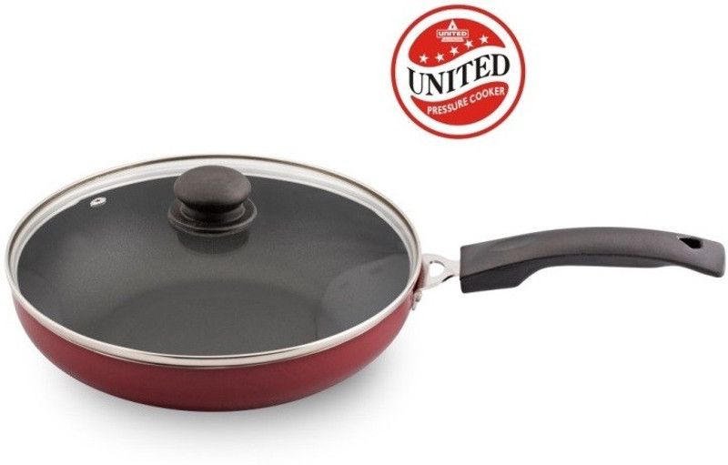 United NA Pan 24 cm diameter with Lid 0 L capacity  (Aluminium, Non-stick, Induction Bottom)