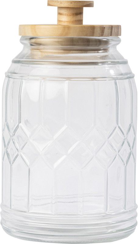 White Gold Glass Utility Container - 1800 ml  (Clear)