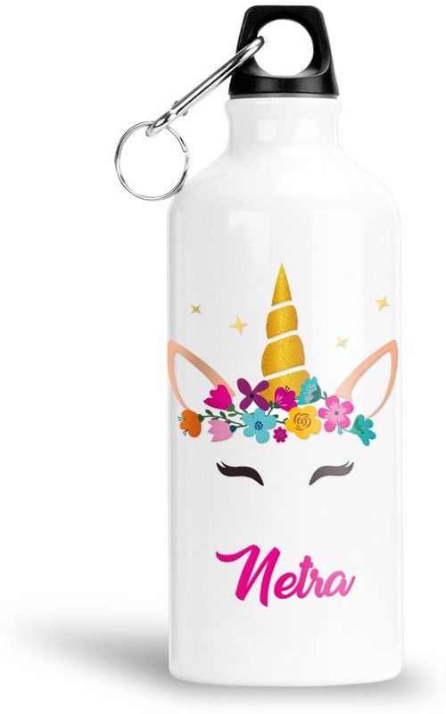 FABTODAY Unicorn Water Bottle for Kids - Best Happy Birthday Gift, Netra 750 ml Bottle  (Pack of 1, White, Aluminium)
