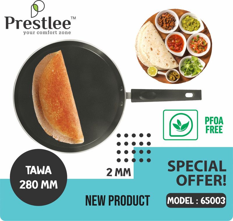 Sabari Prestlee PNFT-65003 Non-Stick Coated Cookware Set/nonstick tawa with handle/Tawa Tawa 28 cm diameter  (Aluminium, Non-stick)