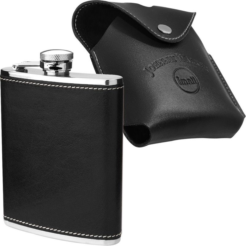 JMALL ™ Black Johnnie Walker Cover With (1209 Black ) Hip Flask Pocket Liquor Bottle Or Wine Whiskey Alcohol Drinks Holder Hip Flask Gift For Men Women Stainless Steel Hip Flask (230 ml) Stainless Steel Hip Flask  (236 ml)