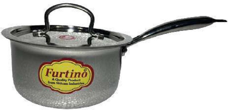 Furtino Sauce Pan 20 cm diameter with Lid 2.2 L capacity  (Stainless Steel, Non-stick, Induction Bottom)