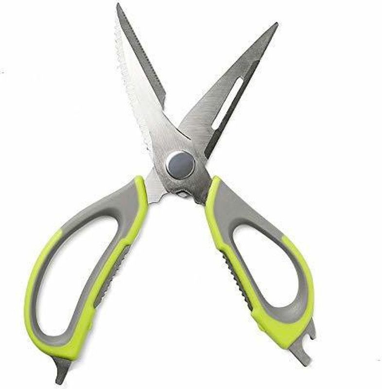 Mobfest ® Cooking Scissor Knife/Cutter/Peeler/Opener/Fish Scale Scraper/Slicer/Nutcracker, Stainless Steel All-Purpose Scissor  (Multicolor, Pack of 1)