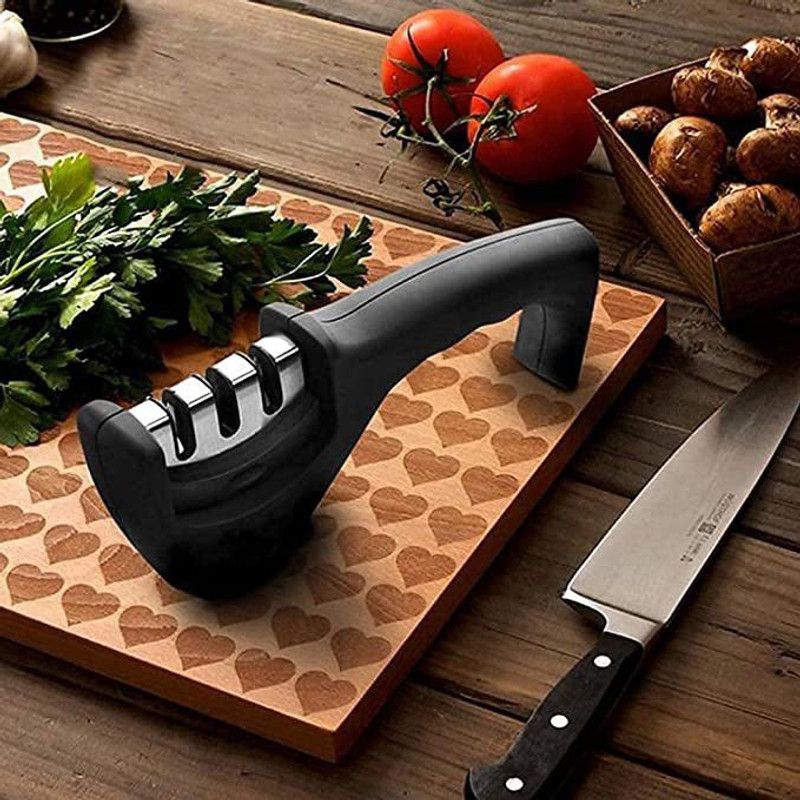 Rhydin Knife Sharpener_1 Knife Sharpening Steel  (Stainless Steel, Plastic)