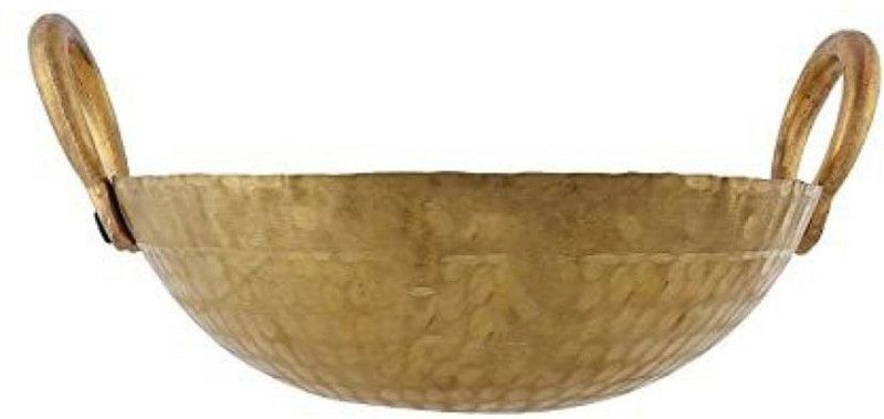 Yadav Craft Kadhai 22 cm diameter 2.5 L capacity  (Brass, Non-stick)