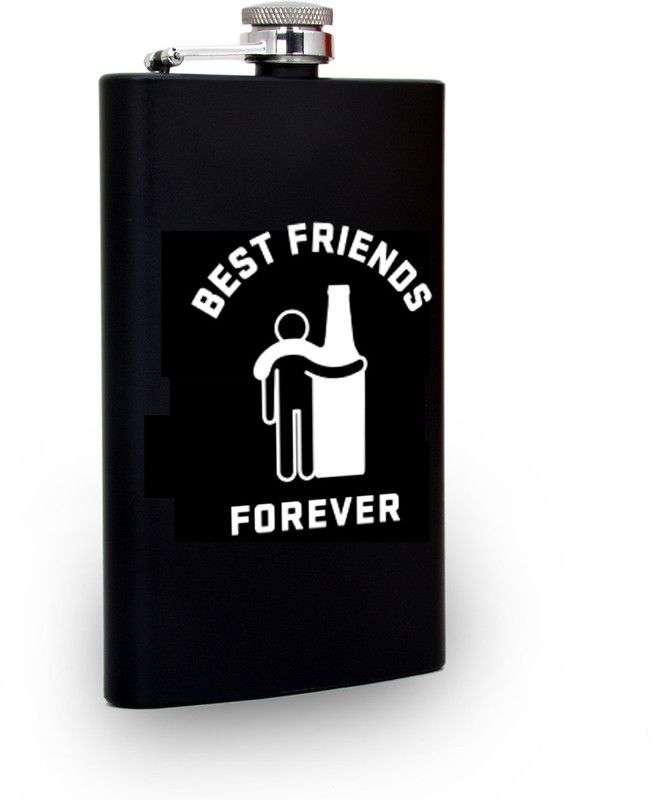 TRAQ BEST FRIENDS FOREVER ENGRAVED STAINLESS STEEL POCKET LIQUOR FLASK STAINLESS STEEL Hip Flask  (230 ml)